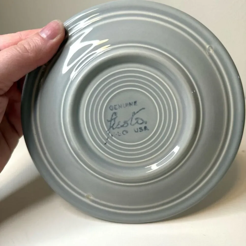 Vintage Fiesta Gray‎ Bread Plate 6”